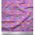 thumbnail image 1 of Soimoi Poly Georgette Fabric Cake Slice & Coffee Beverages Decor Fabric Printed Yard 42 Inch Wide, 1 of 4