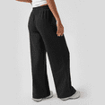 thumbnail image 2 of MLDRA Women's Wide-Leg Sports Pants Yoga Sweatpants High-Waisted Loose Jogging Pants with Drawstring & Side Pockets, Soft & Comfortable Lightweight for Summer Black, 2 of 6