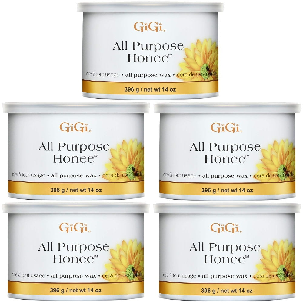 GIGI All Purpose Honee Hair Removal Soft Wax 14 oz WWGG0330 (5 Pack