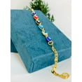 thumbnail image 6 of Newborn Baby/Childrens Boys/Girls Gold Filled Evil Eye Baby Bracelet Luck Valentino Link / Pulsera Mal de Ojo Pra Ninos Mujeres Hombres Oro Laminado, 6 of 11