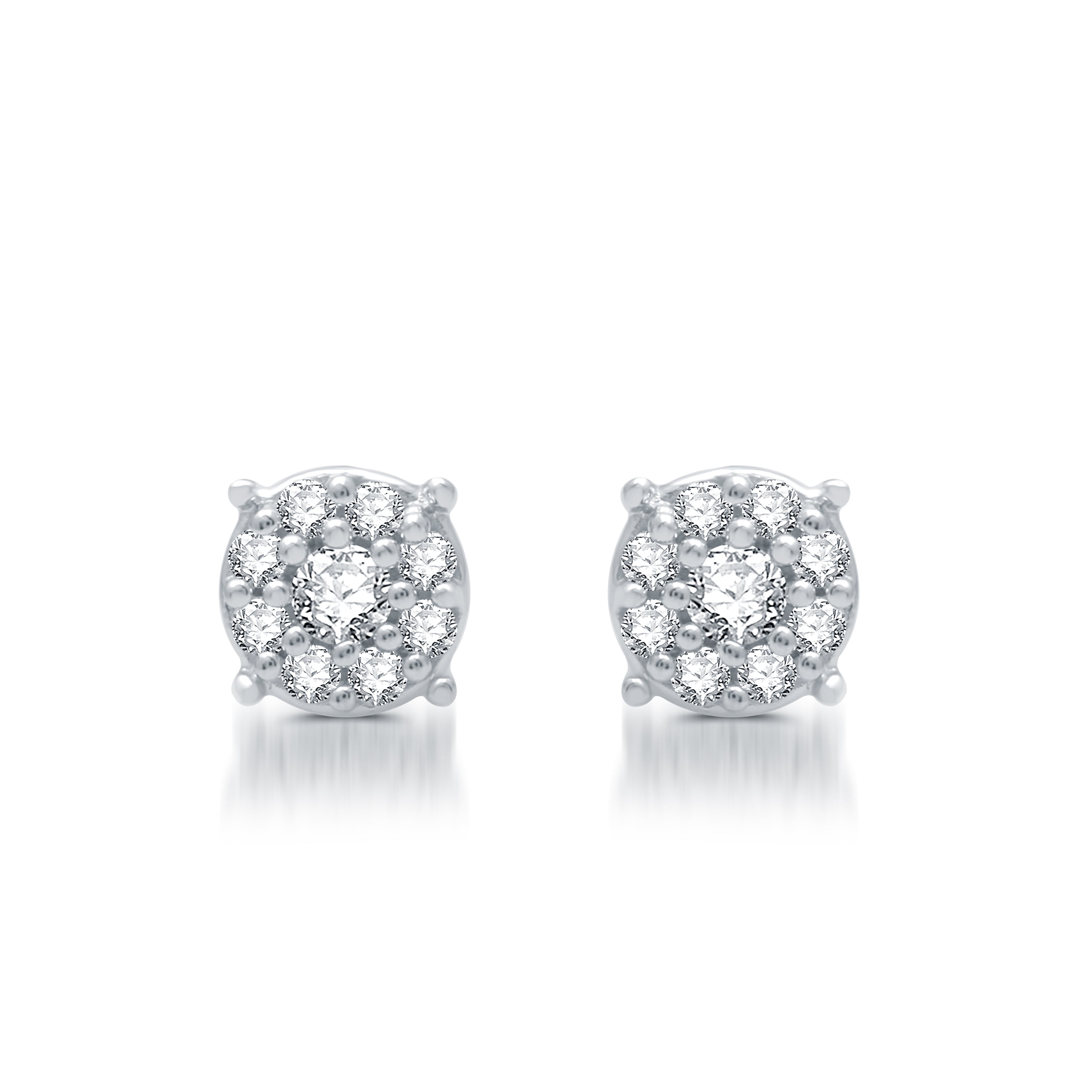 STERLING SILVER 1/5 CTTW DIAMOND STUD EARRING