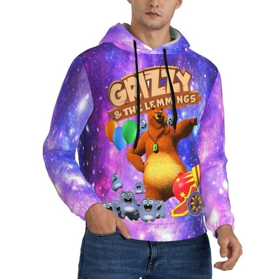 Unisex Grizzy and the Lemming Pullover Hoodies 3D Print Novelty Sweatshirts Hoodie with Pocket for Men Women