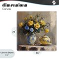 thumbnail image 4 of Stupell Industries French Country Tea Time Blue & Yellow Bouquet Canvas Art, 36 x 36, by Petals Prints Design, 4 of 8