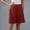 Wine, variant on OGLCCG Wide Leg Cotton Shorts for Women Plus Size Elastic High Waisted Side Button Bermuda Shorts 2025 Summer Casual Loose Shorts