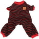 thumbnail image 4 of Conjunto de punto rojo para perros y gatos, talla L, pijama acogedor de rayas de 4 patas, 4 of 8