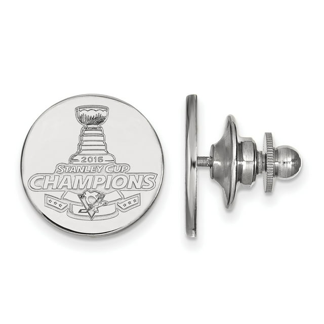 Solid 925 Sterling Silver Official National Hockey League 2016 Stanley Cup Tie Tac 15mm