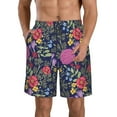 thumbnail image 1 of Balery Floral Traje de Baño Estilo Hawaiano para Hombre, Shorts de Secado Rápido con Bolsillos-X-Large, 1 of 6