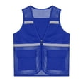 thumbnail image 5 of TiaoBug Child High Visibility Safety Vests with Zipper Front Reflective Mesh Work Construction Safety Vest Blue 11-12, 5 of 7
