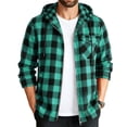 thumbnail image 5 of Plaid Hoodie Jacket for Men Ghalytn Buffalo Check Sweatshirt - Casual Zip Up with Pockets, 5 of 6