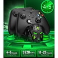 thumbnail image 4 of Xbox Controller Charging Station, QQV Charger with 2x5520mWh Rechargeable Battery Packs for Xbox Series X|S, One, Elite Controller, 4 of 7