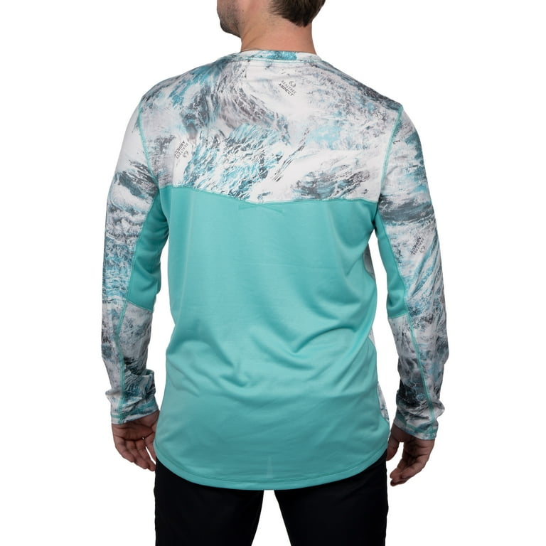 Realtree Mens Long Sleeve Jersey Recycled Polyester UPF Scent Control Northstar Glacier Performance Tee- L
