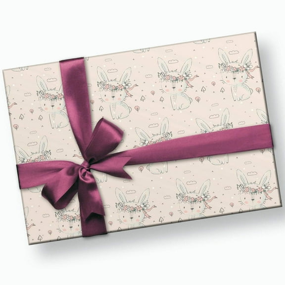 Floral Bunny Gift Wrap