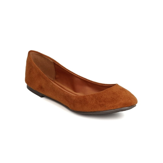 Breckelles Abby-21 Women Faux Suede Round Toe Ballet Flat