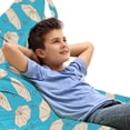 thumbnail image 1 of Rain Lounger Chair Bag, Numerous Repeating Ornamental Open Umbrellas Drawing on Blue Colored Backdrop, High Capacity Storage with Handle Container, Lounger Size, Aqua Eggshell Cocoa, by Ambesonne, 1 of 1