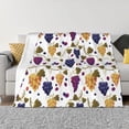 thumbnail image 3 of Throw Blanket for Couch, Colorful Cute Grape Super Soft Fuzzy Comfy Warm Throw Blanket, Cuteness Lightweight Cozy Plush Flannel Blanket & Throws for Sofa and Bed All Season, 3 of 5