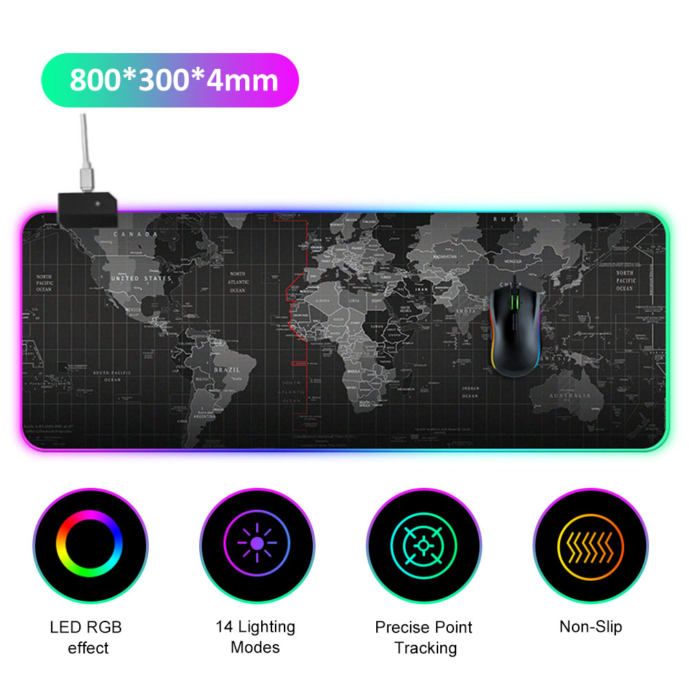 LEDs RGB Mouse Pad 14 Lighting Modes Gaming Extra Large Soft Extended