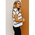 thumbnail image 4 of Women's Classic White Striped Batwing Sleeve Sweater Tee - [ZhiHiMeRi] | (US 12-14)L, 4 of 9