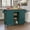 Green, variant on CBJCBJ 51.7" Rolling Kitchen Island Foldable, Adjustable Shelf & 2 Storage Doors - Mobile Kitchen Cart, Breakfast Bar with Storage (Black)