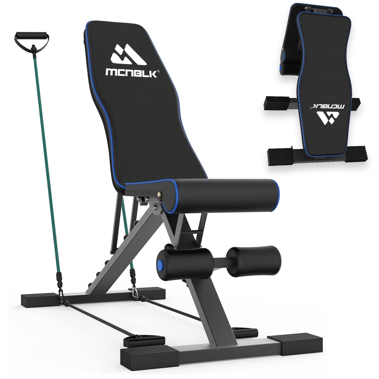 MCNBLK Adjustable Weight Bench，New upgrade to 660lb (300KG), Folding