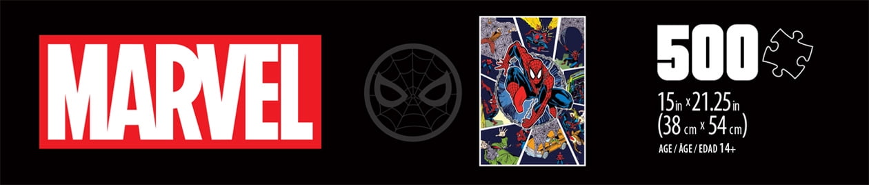 Buffalo Games Entertainment Marvel's Spider-Man Spotlight 500-Piece Interlocking Jigsaw Puzzle for Adults Ages 14 and Older