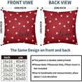 thumbnail image 4 of Valentines Day Pillow Covers 18x18 Set of 2 Valentine''s Red Love Heart Print Pattern Decorative Throw Pillows Outdoor Farmhouse Holiday Decoration Pillowcases Cushion Cases Decor for Sofa Couch Bed, 4 of 5