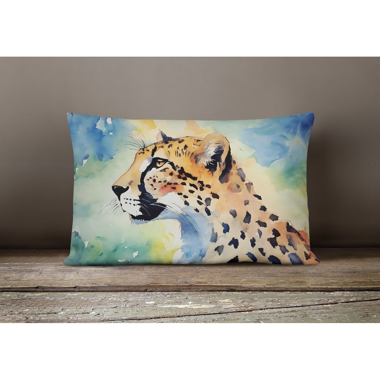 Cheetah Throw Pillow 12 in x 16 in
