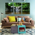 thumbnail image 3 of IDEA4WALL 3 Piece Nature Canvas Wall Art Waterfall in Forest Canvas Prints Modern Home Wall Decor, 24"x36", 3 of 5