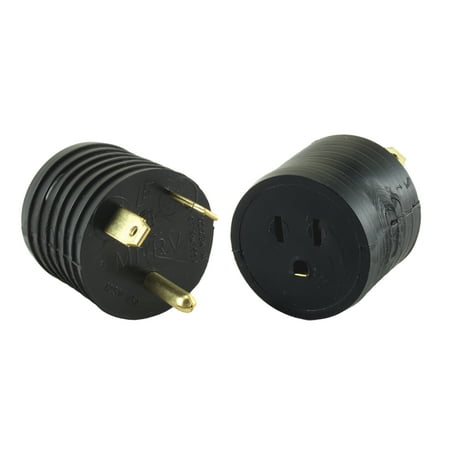 JR Products M-3026-A Reverse Electrical Adapter - 30 Amp Male to 15 Amp Female