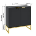 thumbnail image 3 of Fluted Sideboard Buffet Cabinet with Storage,  Modern Console Table Accent Storage Cabinet,  Cupboard Console Table with Adjustable Shelves for Dinning Living Room, 3 of 6