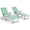 Green, variant on Crestlive Products 2PCS Light Gray Outdoor Chaise Lounge Chairs Aluminum Folding Recliners