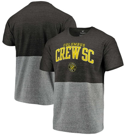 Columbus Crew SC Fanatics Branded Colorblock Tri-Blend T-Shirt - Black/Heathered