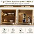 thumbnail image 3 of Hommpa Fluted Sideboard Cabinet with Adjustable Shelf Modern Storage Cabinet for Kitchen Dining Room Buffet Table Living Room Entryway TV Console, Natural Oak Christmas Gift, 3 of 15