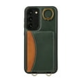 thumbnail image 7 of for Samsung Galaxy S23 Plus Wallet Case with Card Holder - PU Leather Case for Women & Girls, Wrist Hand Strap, Secure Finger Ring, Shockproof Protective Phone Cover for Galaxy S23 Plus, Green, 7 of 7