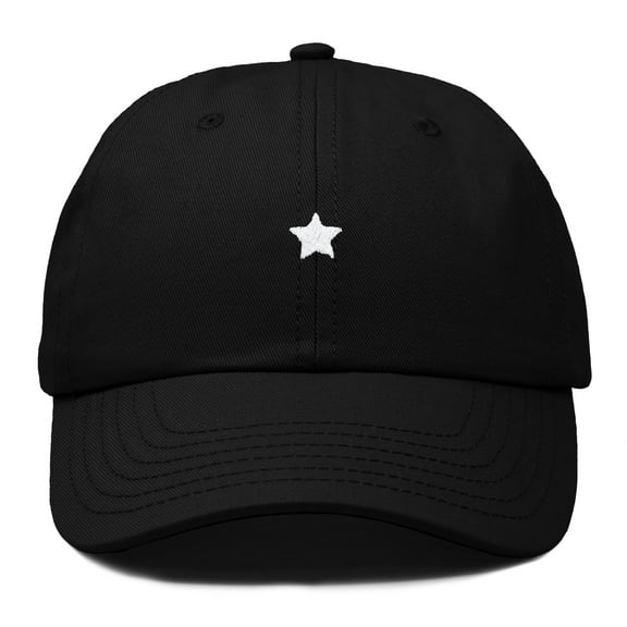 Dalix Lil Star Embroidered Cotton Cap Outdoor Dad Hat Womens in Black