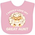 thumbnail image 3 of Inktastic I Wooly Love My Great Aunt Boys or Girls Baby Bib, 3 of 4