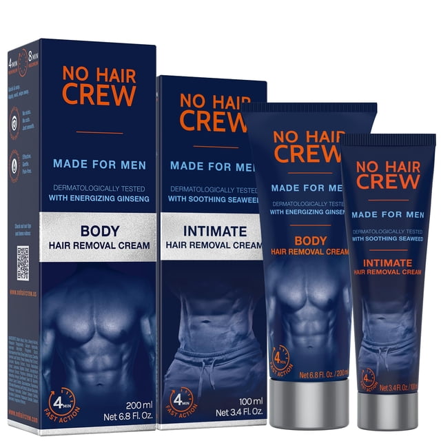 Pack de Cremas Depilatorias NO HAIR CREW para Cuerpo e Intimidad