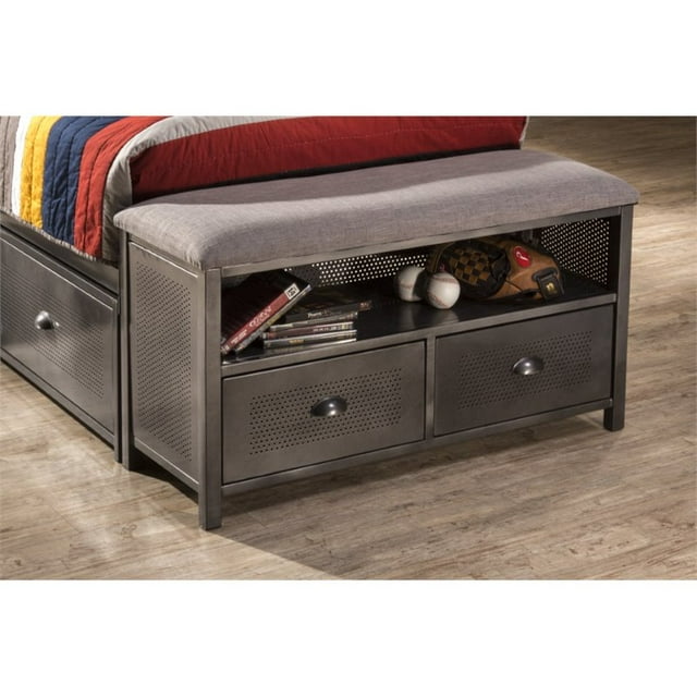 Hillsdale Urban Quarters Bedroom Bench in Black Steel