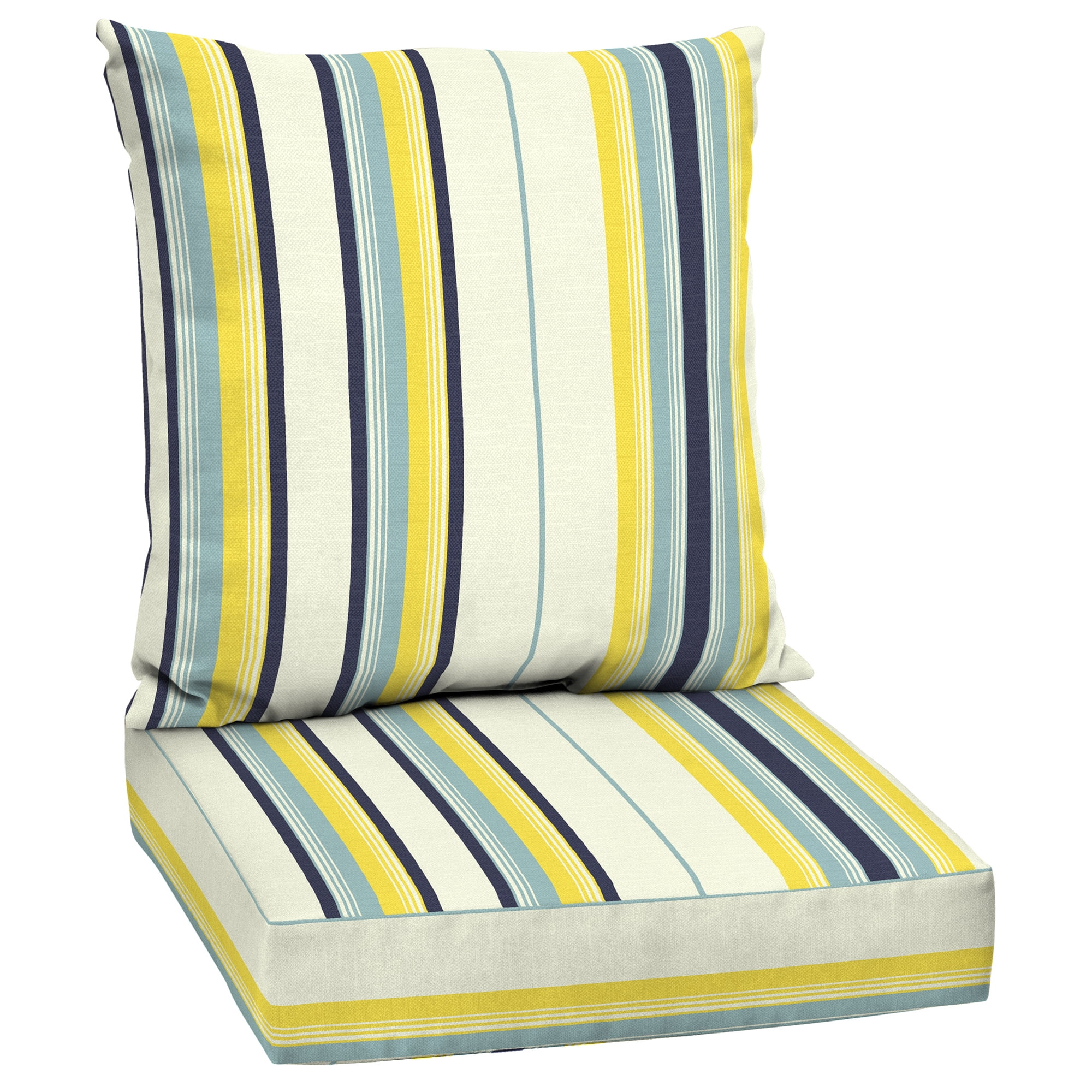Mainstay Brandclub Mainstays Yellow Bell Gardens Stripe Outdoor Deep Seating Cushion Set