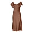 thumbnail image 6 of Jamsmile Womens Dress Summer Short Sleeve Off Shoulder V Neck Backless High Split Dresses Chic Summer Party Dress, 6 of 7