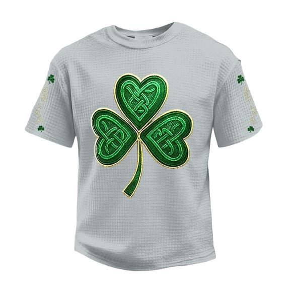 Men's St. Patrick's Day Celtic Shamrock Crew Neck T-Shirt Casual Short Sleeve