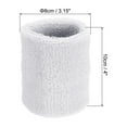 thumbnail image 2 of Uxcell 8x10cm Sport Wrist Bands Cotton Absorbent Athletic Sweatband, White, 6 Pack, 2 of 6