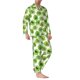 thumbnail image 2 of Fotbe Green Kiwi Pijama de Hombre con Estampado de Manga Larga, Conjunto de 2 Piezas, Ropa de Dormir Suave y Cómoda con Bolsillos-Large, 2 of 7