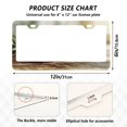 thumbnail image 2 of Aluminum License Plate Frame 2 Pack Car Exterior Accessory Car Tag Holder for Front Rear Plates Cars Decor Roses on Wooden Table, 2 of 7