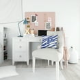 thumbnail image 4 of Letter P Initial Tiger Stripe Blue and White Fabric Decorative Pillow, 4 of 4