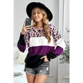 thumbnail image 2 of Pulls Décontractés Manches Longues Col Rond Couleur Patchwork Pull Tops en Tricot, 2 of 5