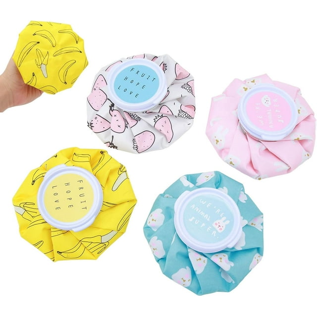 Shiyou-4 Pcs Sac de Glace Style, Sac de Glace Réutilisable, Sac de Glace Style Anglais, Sac d'Eau Chaude