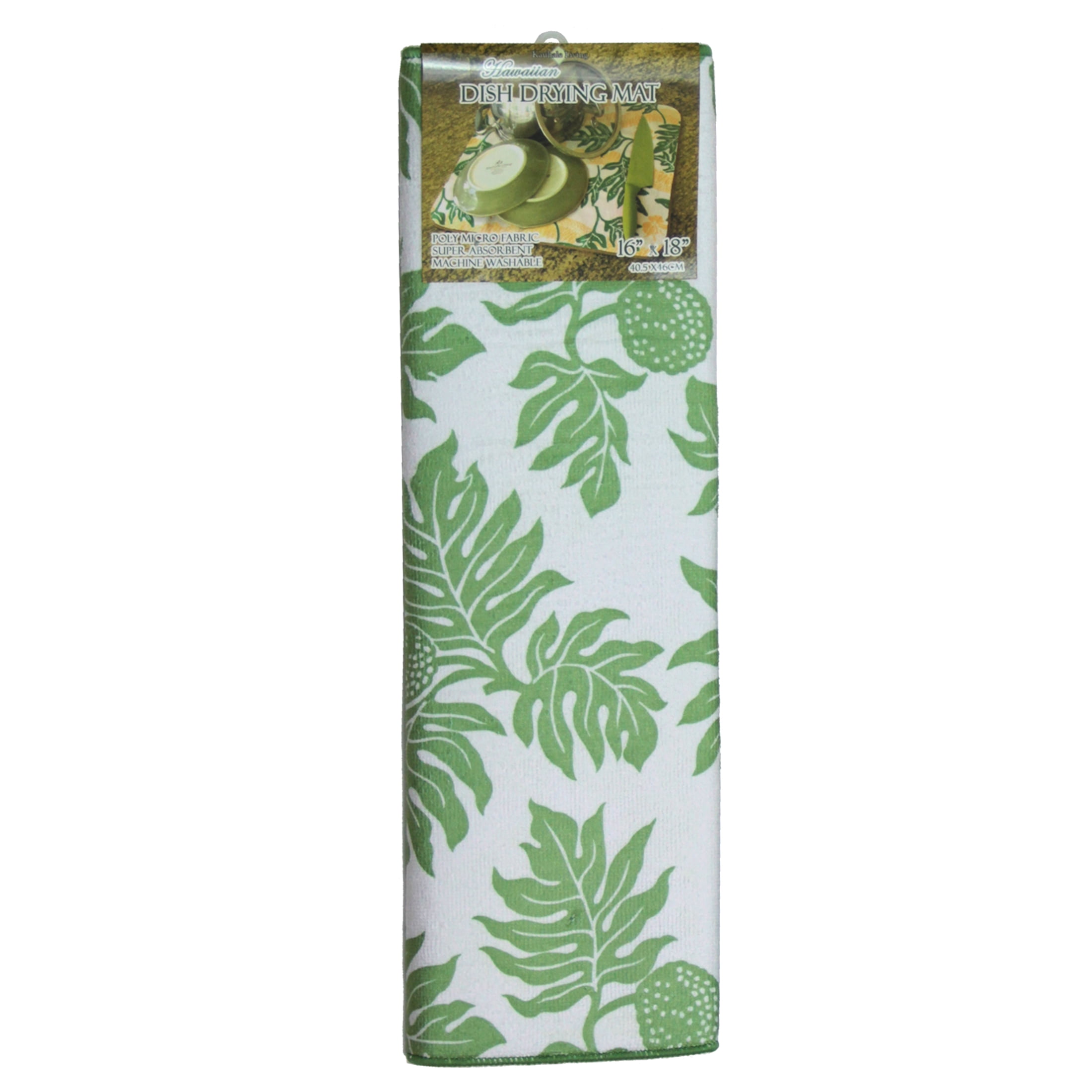 Hi Kalama Collection Microfabric Sage Ulu Breadfruit Drying Mat