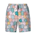 thumbnail image 4 of Lsque Mens Swim Trunks Colorful Cute Pig Pattern - Bathing Suit Compression Liner - Beach Swim Shorts Swimwear - (S-3XL) - Stretch Quick Dry -Large, 4 of 9