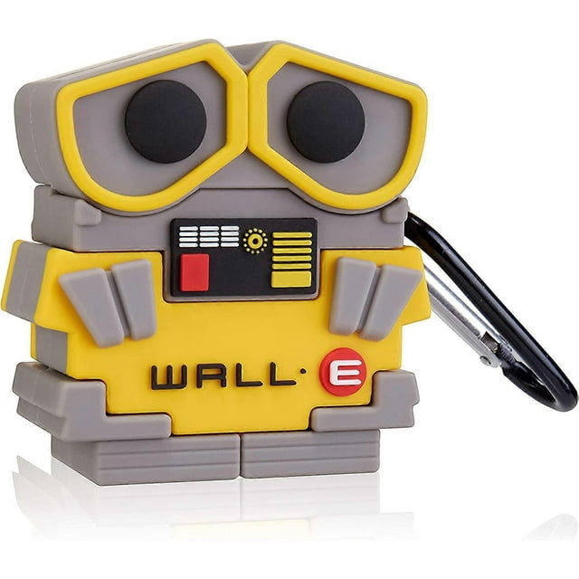 Funda de robot de pared para Airpod 1/2, diseño de silicona con un bonito personaje de dibujos animados, divertida y elegante carcasa protectora kawaii para niñas y mujeres.
