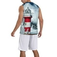 thumbnail image 2 of Naloa Circular Lighthouse Basketball Jersey Reversible Men's Mesh Athletic Sports Shirts Training Practice S-4XLXX-Large, 2 of 6